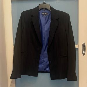 Evan Picone Black and Navy Blazer, Suit Blazer, Fully Lined, 12, EUC